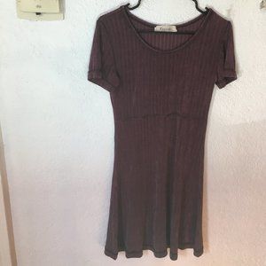 90s grunge mauve skater mini dress, size medium